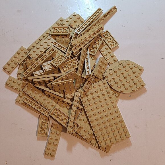 LEGO 100+ Pc Vintage Tan Basic Bricks Plates Specialty Technic 90's 2000's - Picture 7 of 7